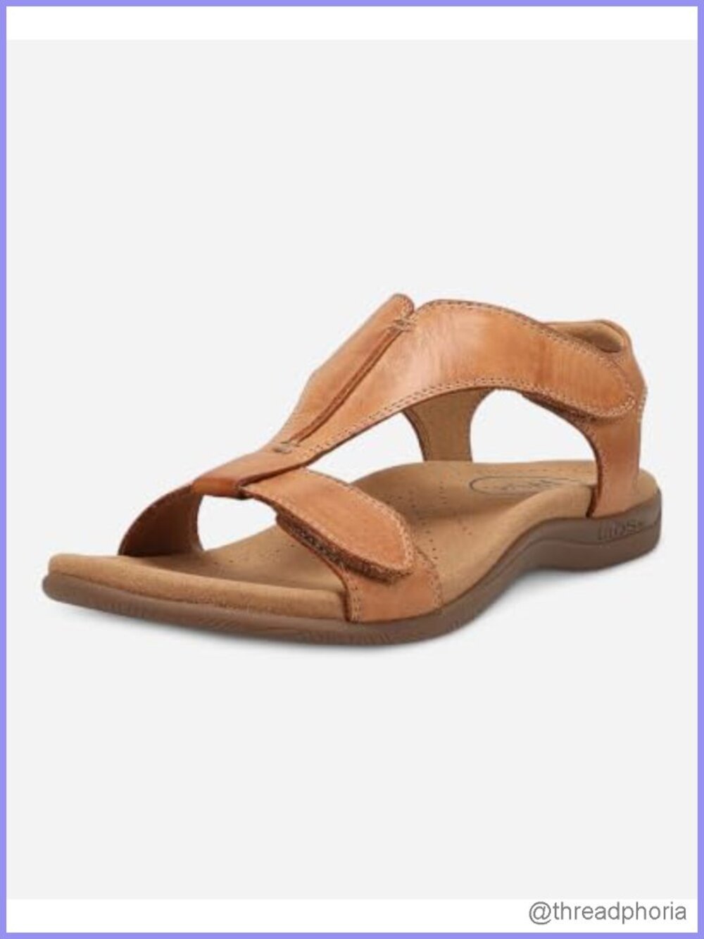 Premium Leather Women's Sandal Arch Support Adjustable Walking Comfort